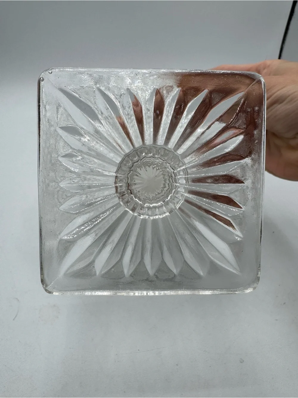 Anchor Hocking Miss America Clear Depression Glass Compote Candy Dish Vintage